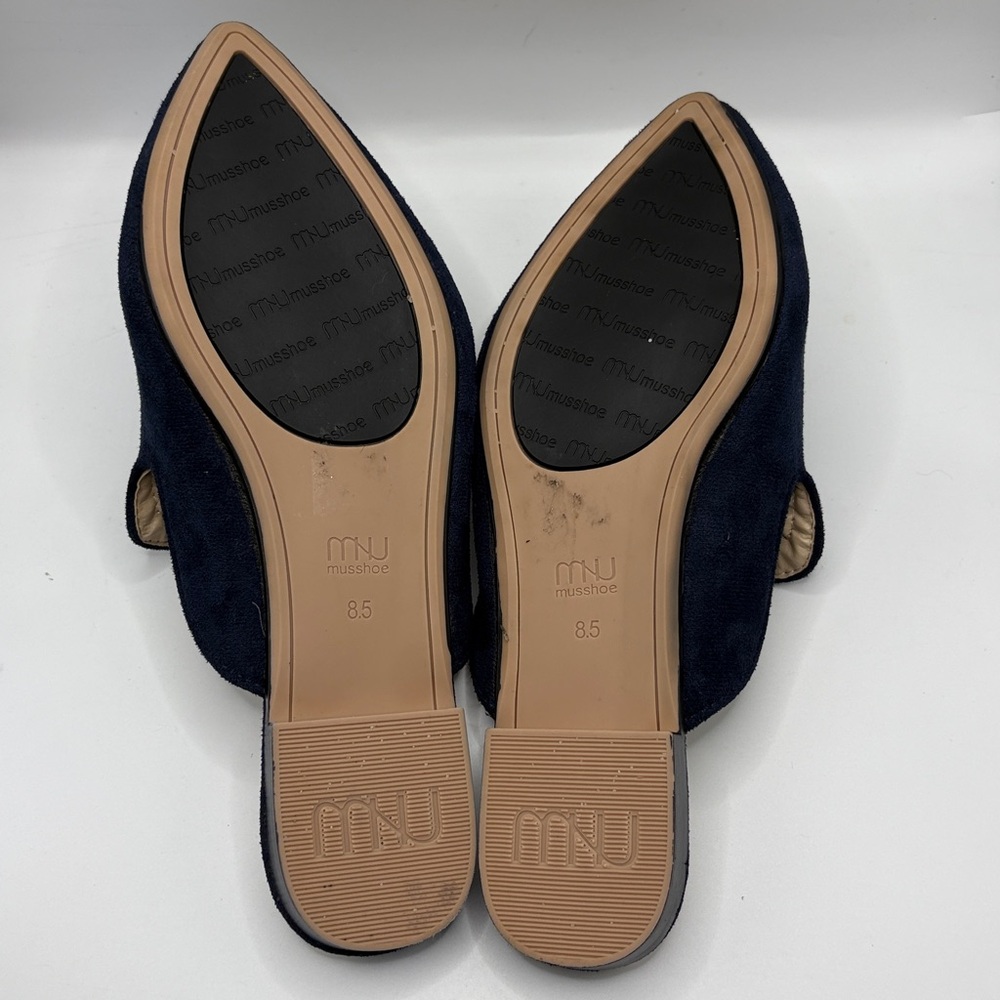 MUSSHOE Women’s Pointed Toe Suede Mules size 8.5 - Picture 7 of 8